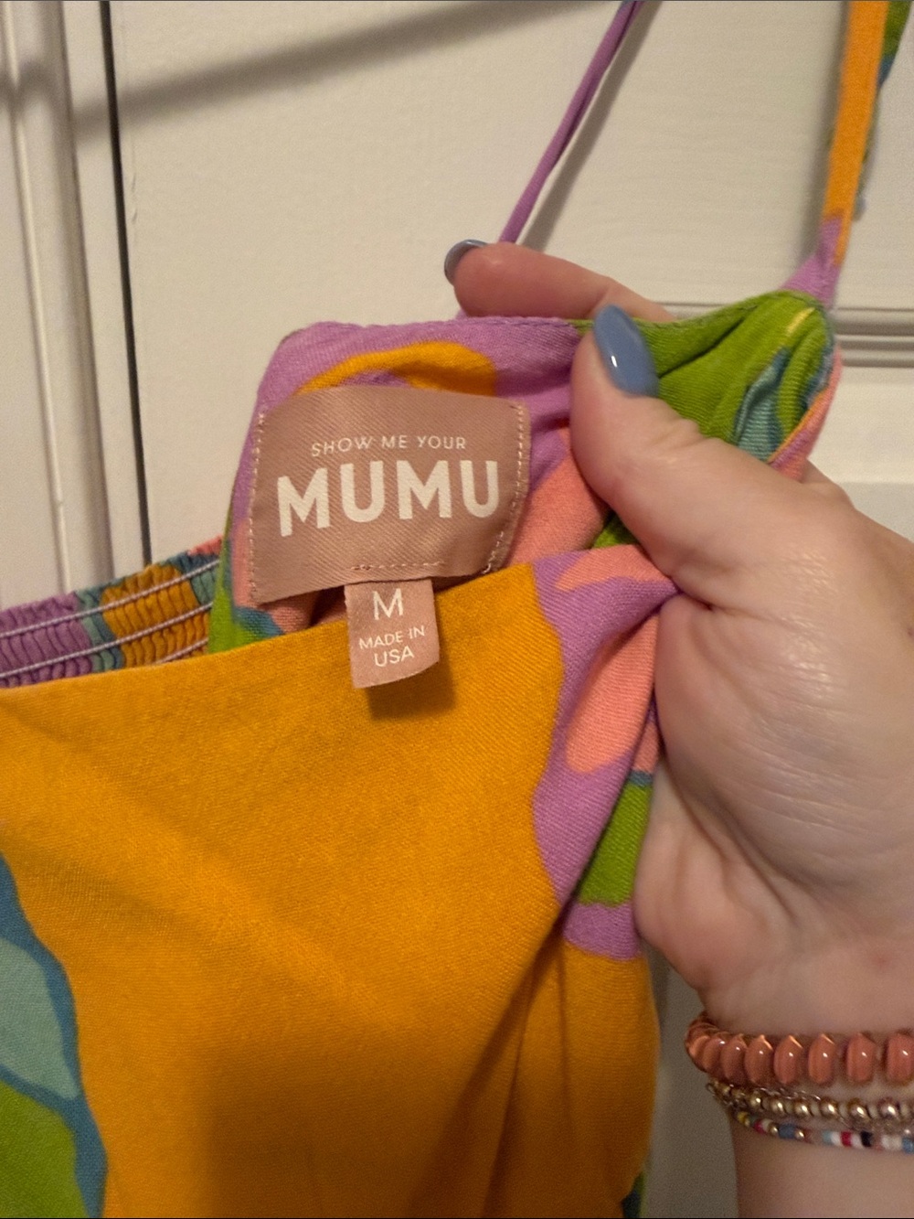 Show me your mumu Tie-Shoulder Gretchen dress in summer sorbet - Picture 3 of 3
